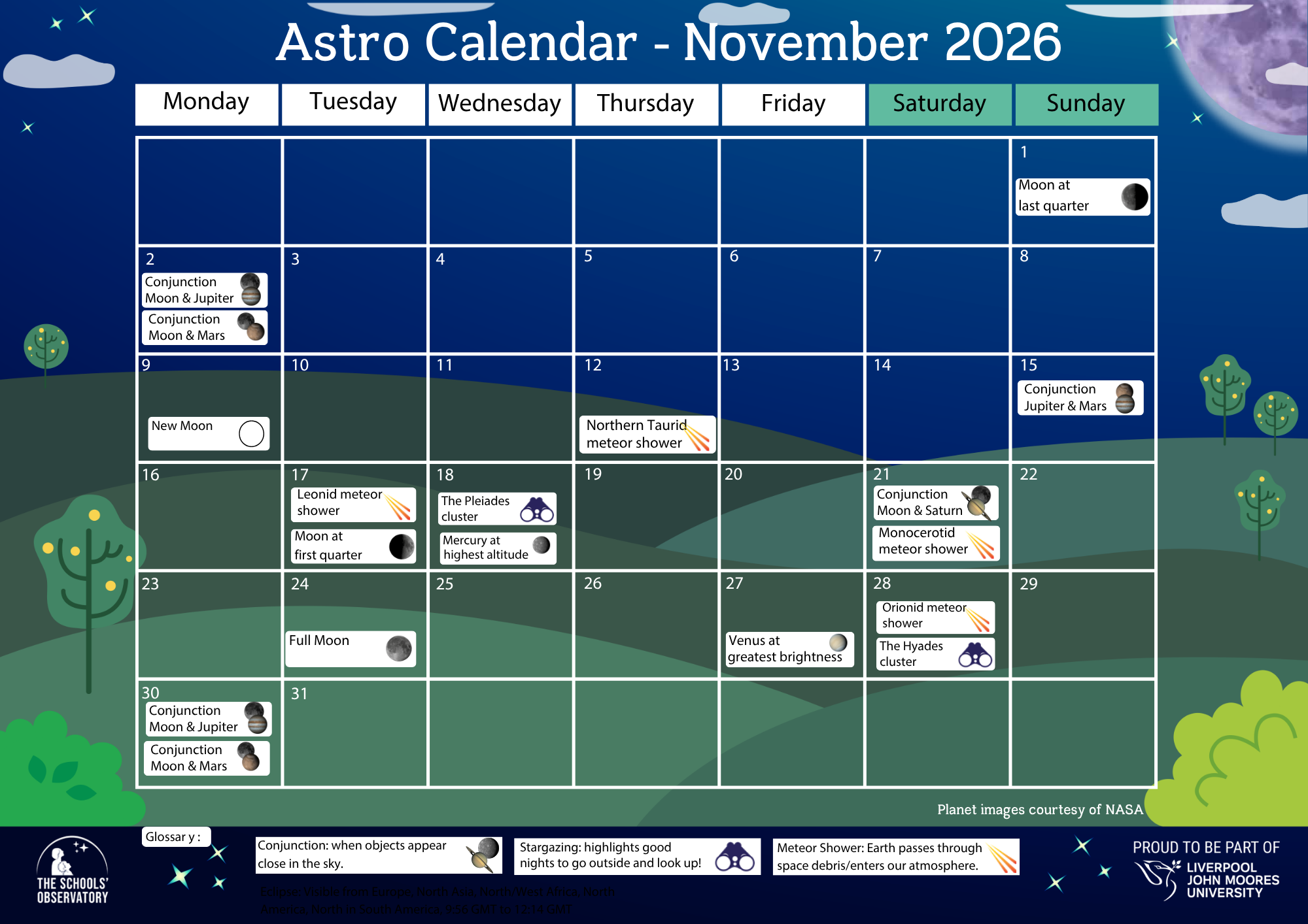 Image of February's Astro Calendar